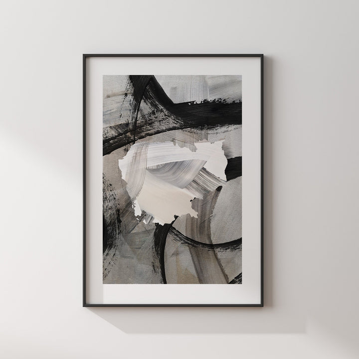 Cambodia Map | Black & Grey Abstract Painting Map of Cambodia Wall Art Print | Cambodia Traval Poster