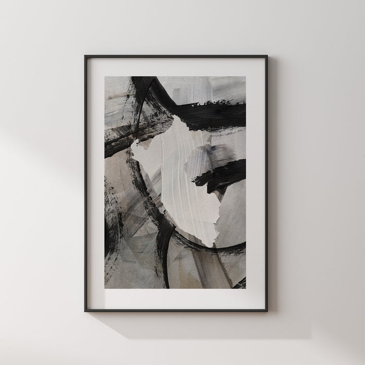 Peru Map | Black & Grey Abstract Painting Map of Peru Wall Art Print | Peru Traval Poster