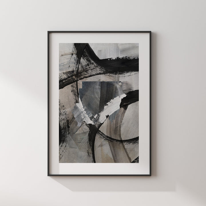 Sudan Map | Black & Grey Abstract Painting Map of Sudan Wall Art Print | Sudan Traval Poster