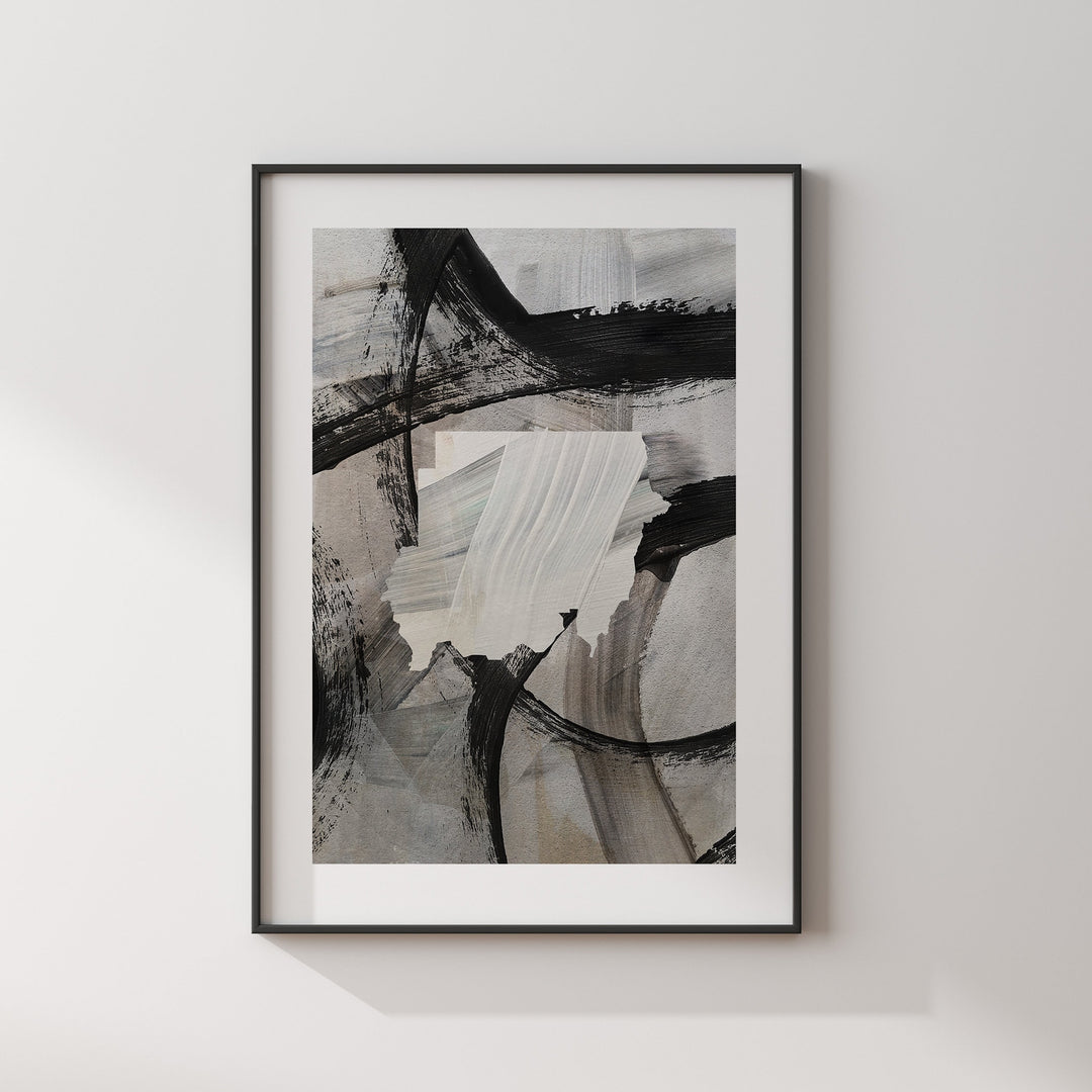 Sudan Map | Black & Grey Abstract Painting Map of Sudan Wall Art Print | Sudan Traval Poster