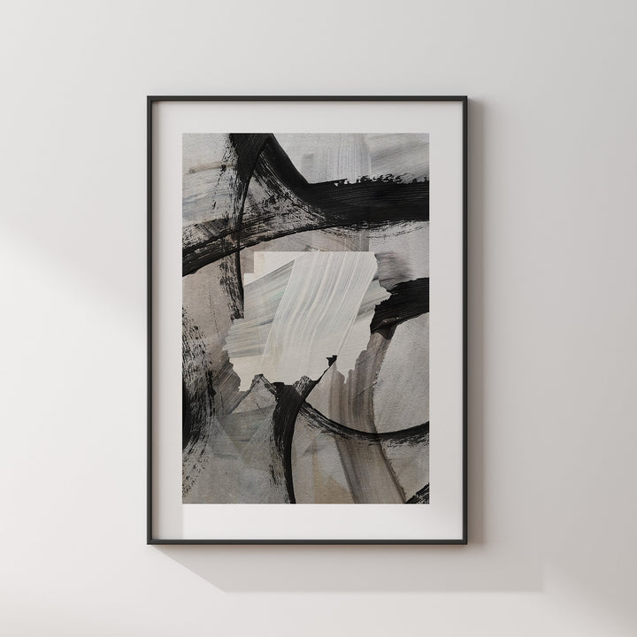 Sudan Map | Black & Grey Abstract Painting Map of Sudan Wall Art Print | Sudan Traval Poster