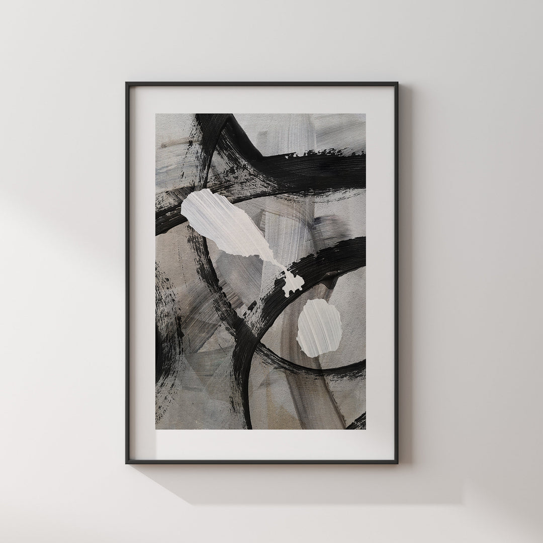 Saint Kitts & Nevis Map | Black Grey Abstract Painting Map of Saint Kitts Nevis Wall Art Print | Saint Kitts Nevis Traval Poster