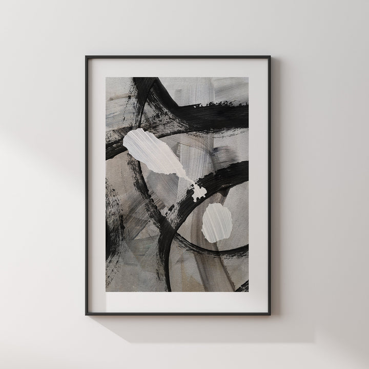 Saint Kitts & Nevis Map | Black Grey Abstract Painting Map of Saint Kitts Nevis Wall Art Print | Saint Kitts Nevis Traval Poster