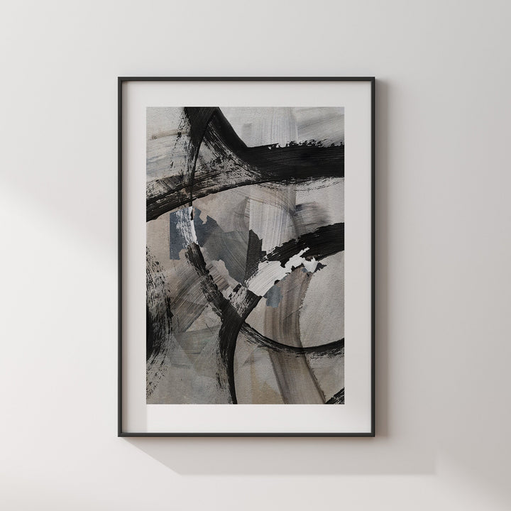 Uzbekistan Map | Black Grey Abstract Painting Map of Uzbekistan Wall Art Print | Uzbekistan Traval Poster