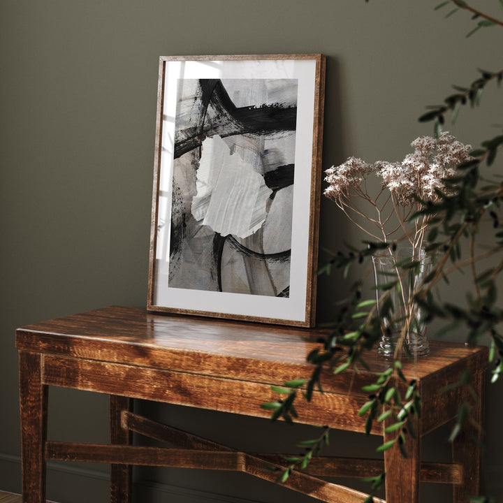 Uruguay Map | Black Grey Abstract Painting Map of Uruguay Wall Art Print | Uruguay Traval Poster