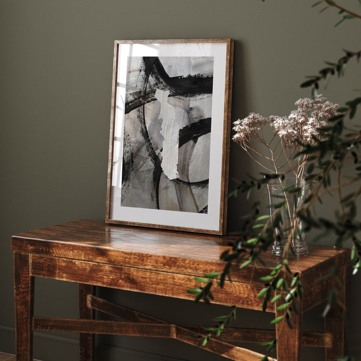 Togo Map | Black & Grey Abstract Painting Map of Togo Wall Art Print | Togo Traval Poster