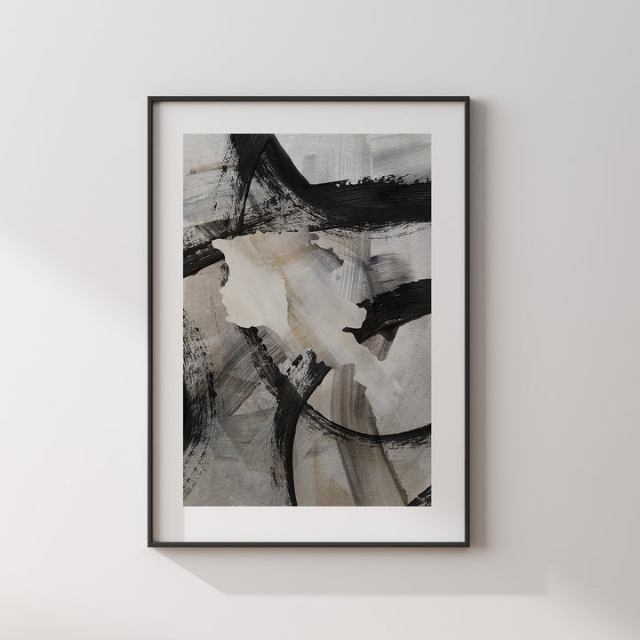 Armenia Map | Black & Grey Abstract Painting Map of Armenia Wall Art Print | Armenia Traval Poster