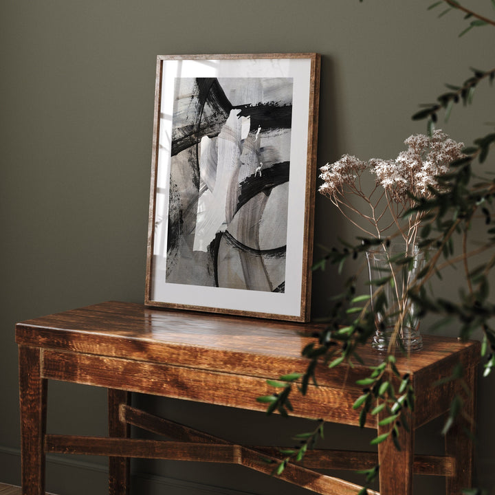 Belize Map | Black & Grey Abstract Painting Map of Belize Wall Art Print | Belize Traval Poster