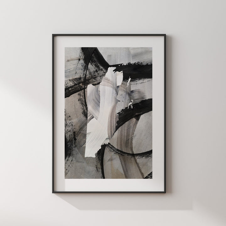 Belize Map | Black & Grey Abstract Painting Map of Belize Wall Art Print | Belize Traval Poster