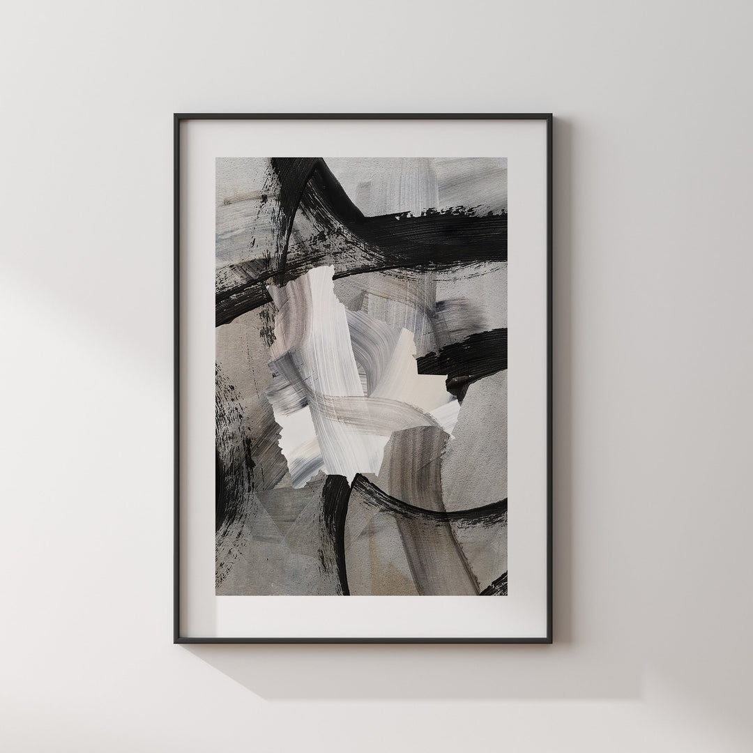 Bolivia Map | Black & Grey Abstract Painting Map of Bolivia Wall Art Print | Bolivia Traval Poster