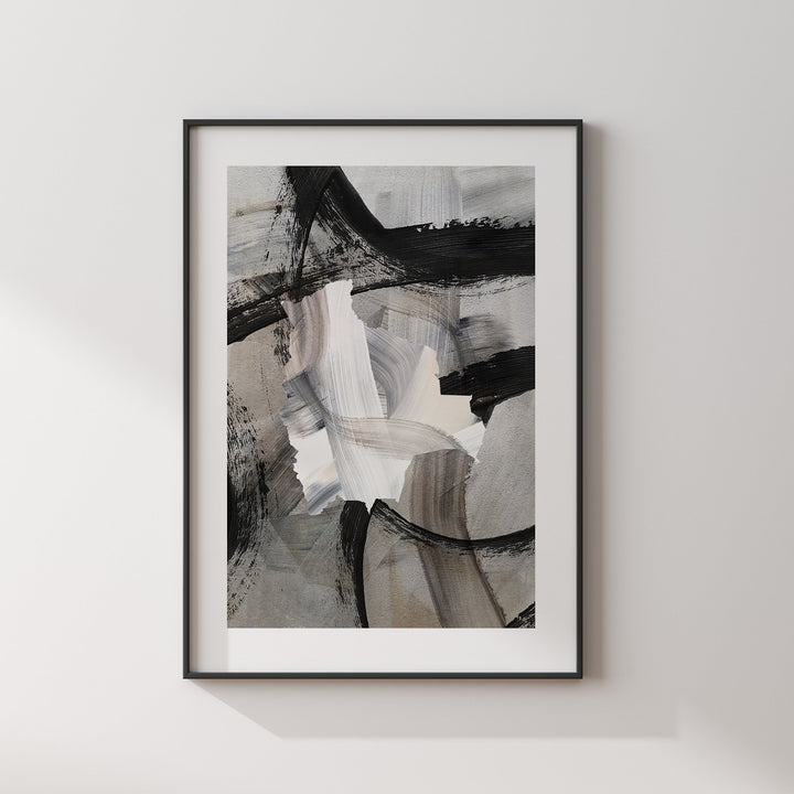 Bolivia Map | Black & Grey Abstract Painting Map of Bolivia Wall Art Print | Bolivia Traval Poster