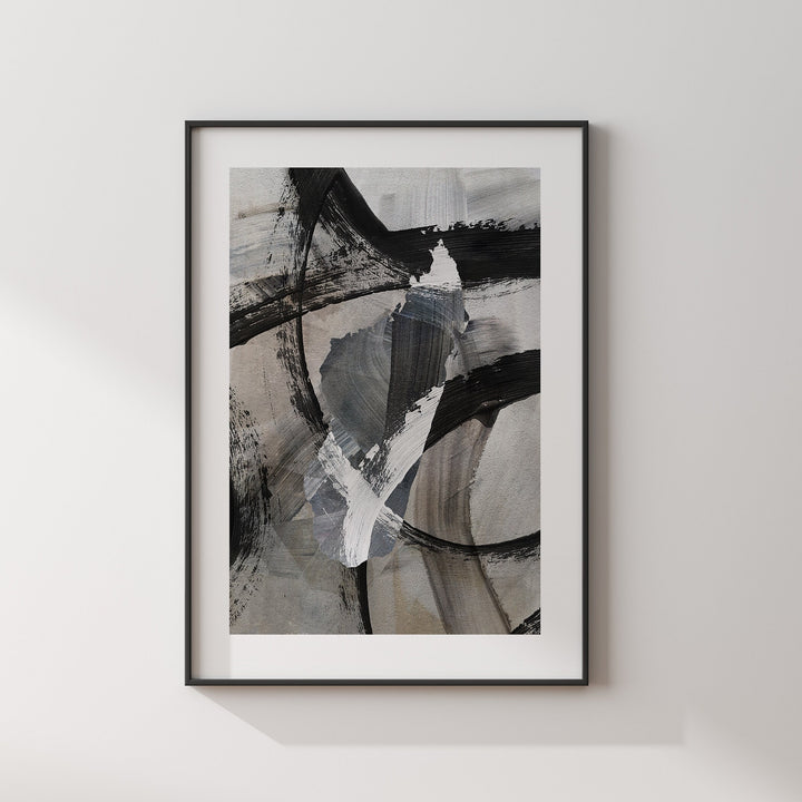 Madagascar Map | Black & Grey Abstract Painting Map of Madagascar Wall Art Print | Madagascar Traval Poster