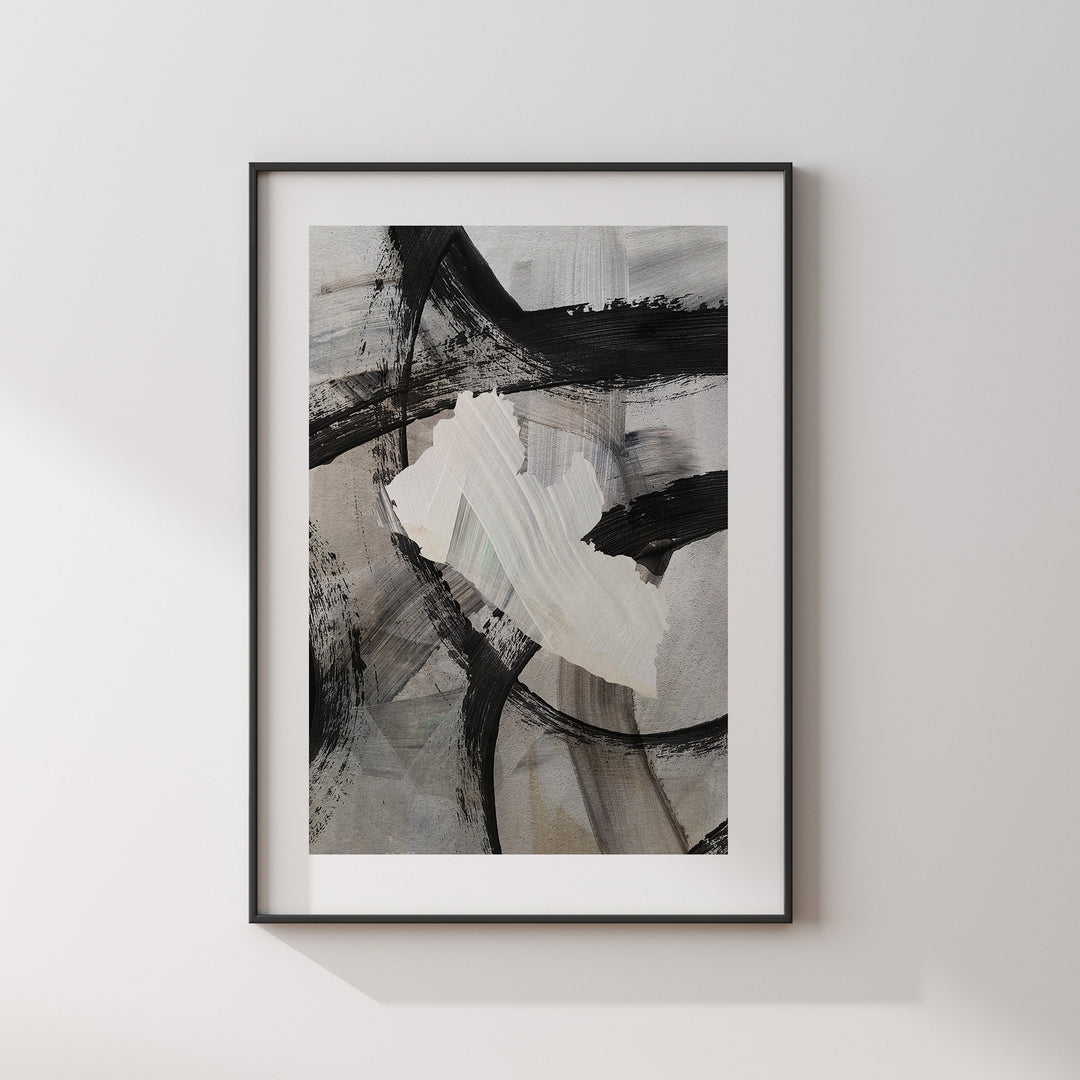 Liberia Map | Black & Grey Abstract Painting Map of Liberia Wall Art Print | Liberia Traval Poster