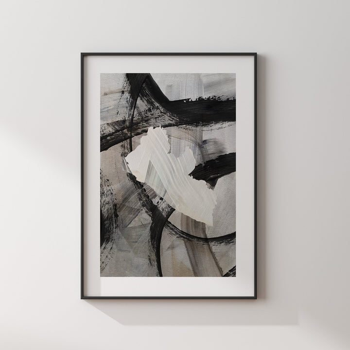 Liberia Map | Black & Grey Abstract Painting Map of Liberia Wall Art Print | Liberia Traval Poster