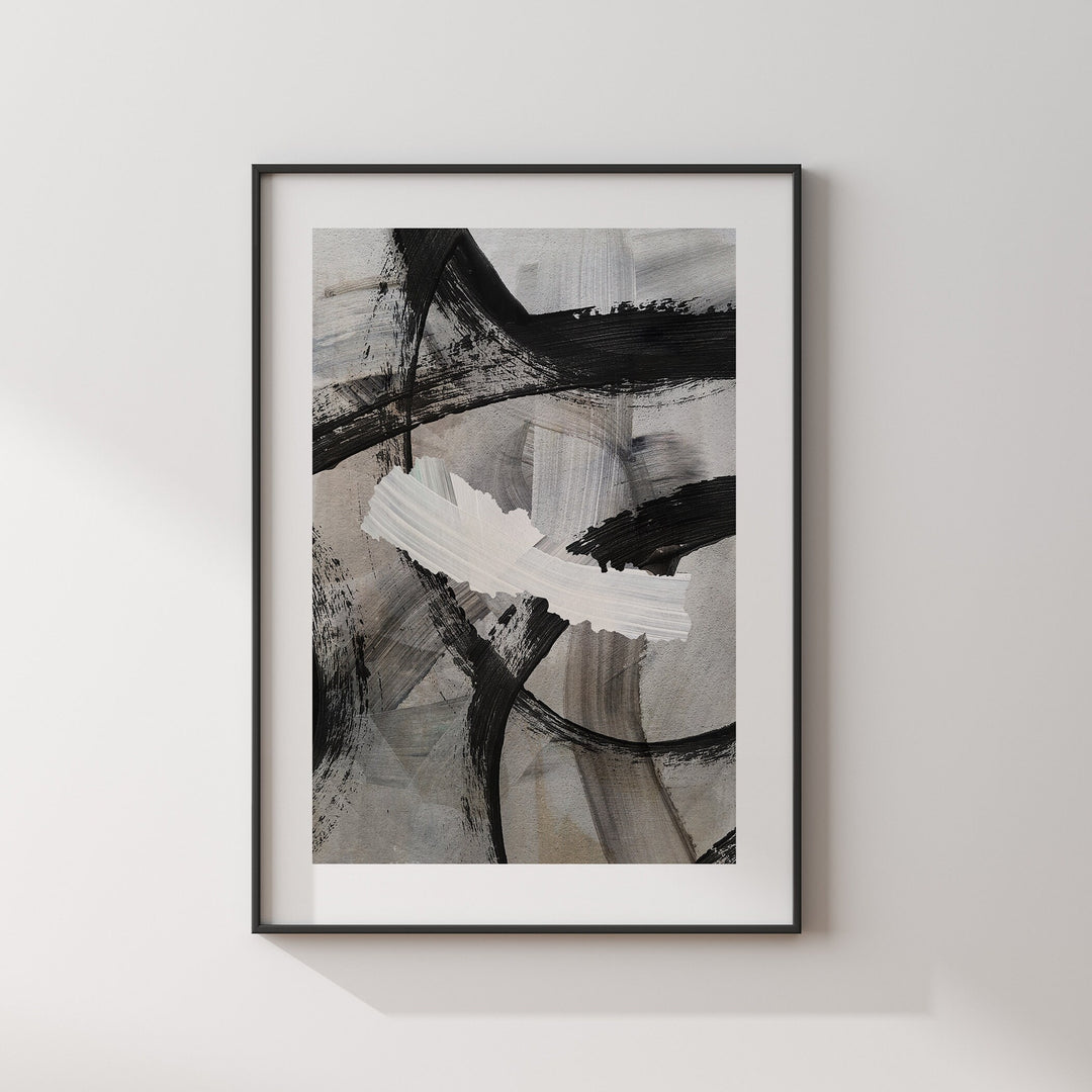 Nepal Map | Black & Grey Abstract Painting Map of Nepal Wall Art Print | Nepal Traval Poster
