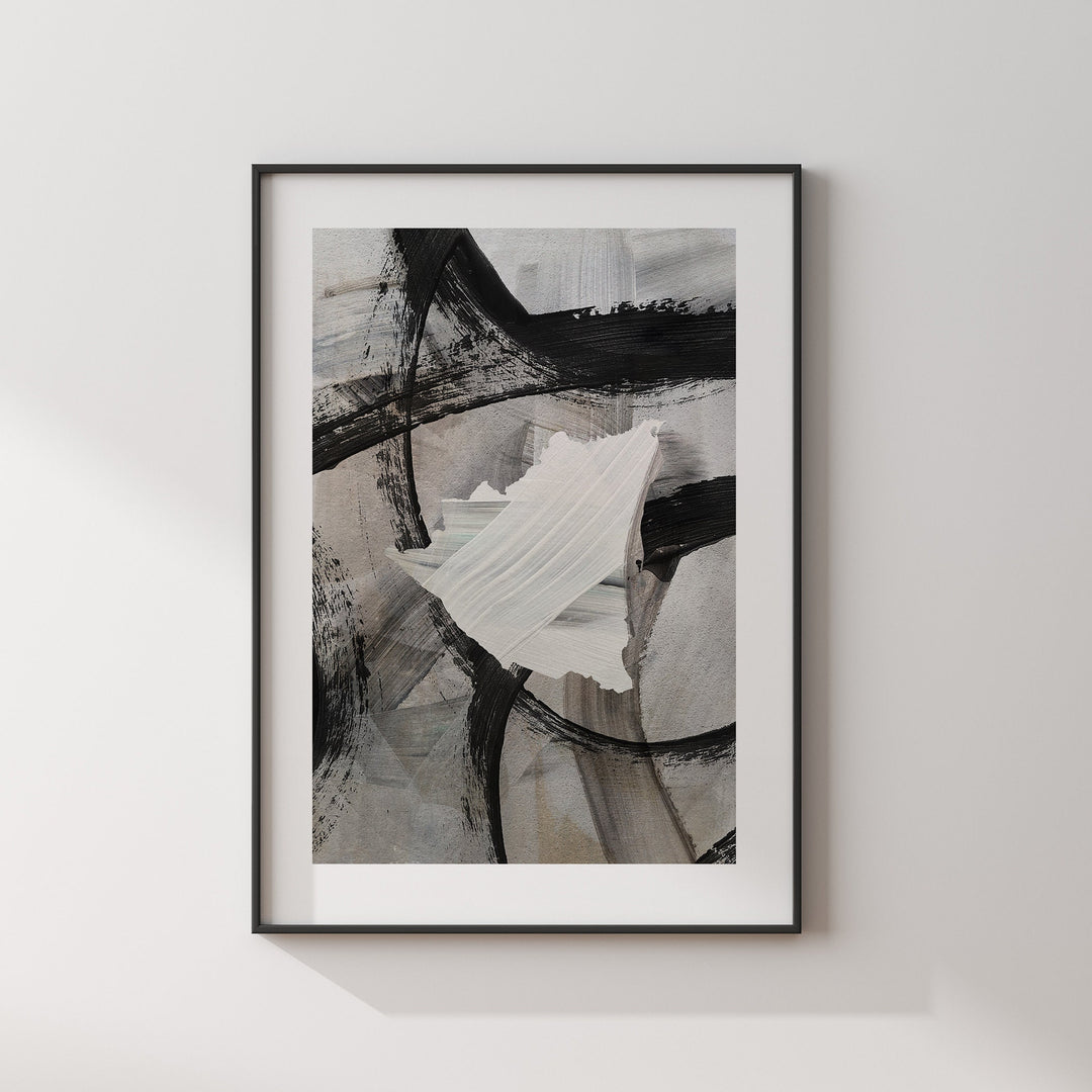 Nicaragua Map | Black & Grey Abstract Painting Map of Nicaragua Wall Art Print | Nicaragua Traval Poster