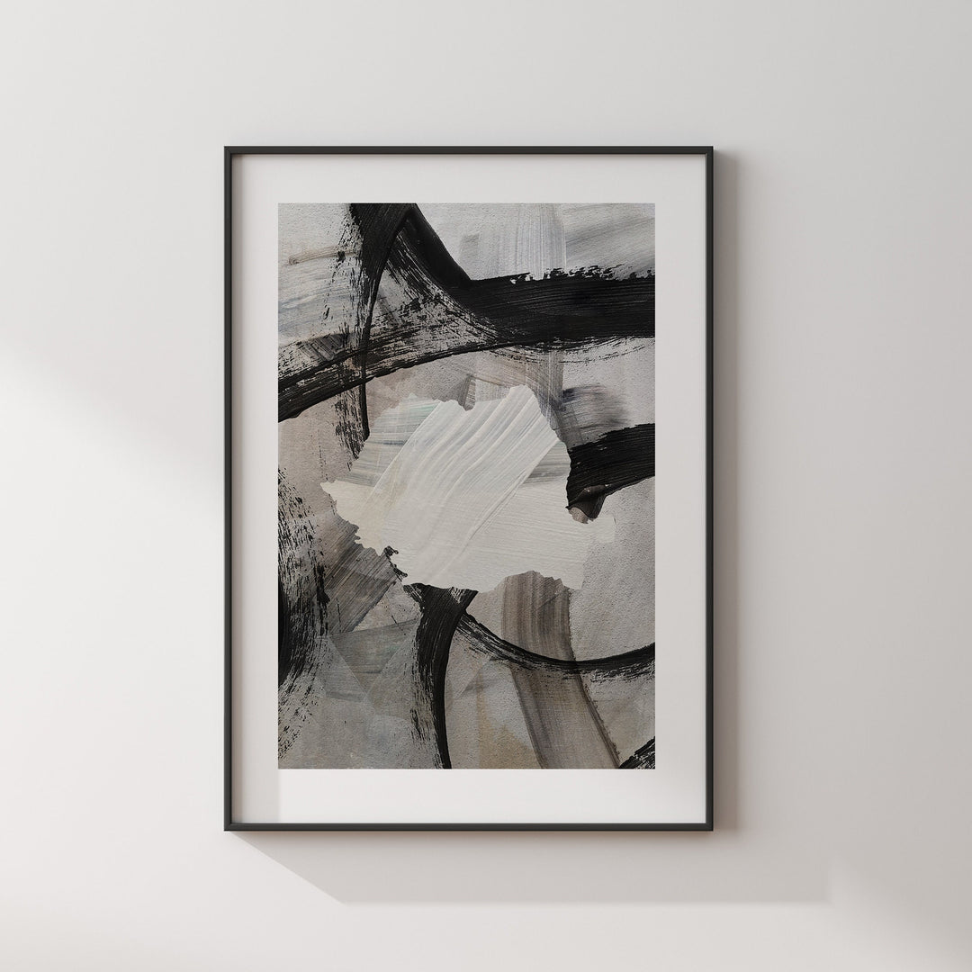 Romania Map | Black & Grey Abstract Painting Map of Romania Wall Art Print | Romania Traval Poster