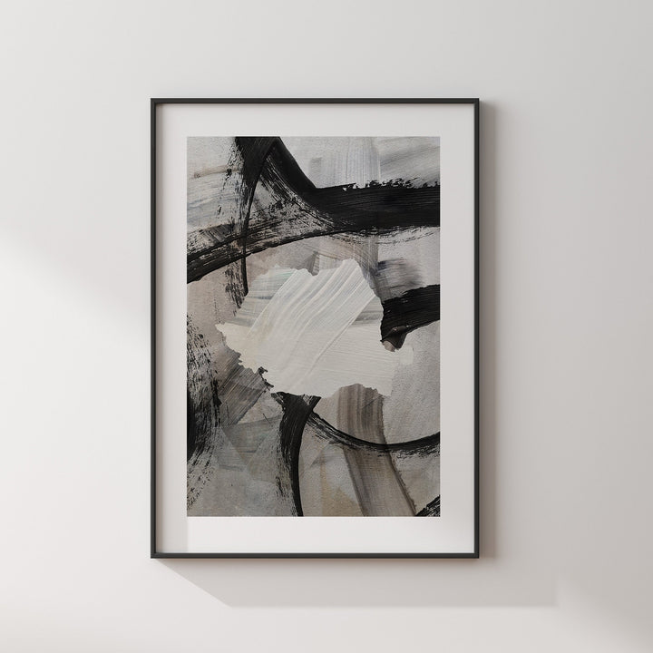 Romania Map | Black & Grey Abstract Painting Map of Romania Wall Art Print | Romania Traval Poster