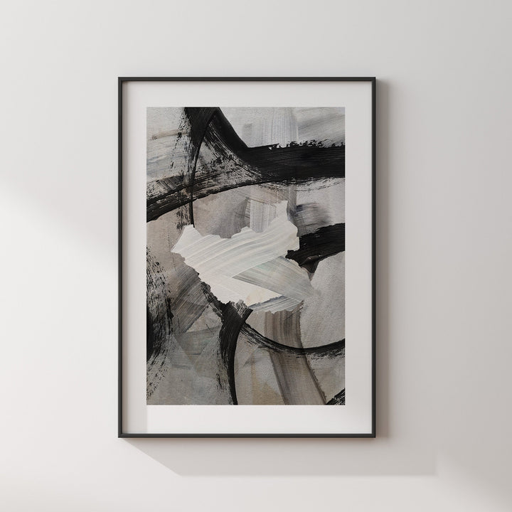 South Sudan Map | Black & Grey Abstract Painting Map of South Sudan Wall Art Print | South Sudan Traval Poster