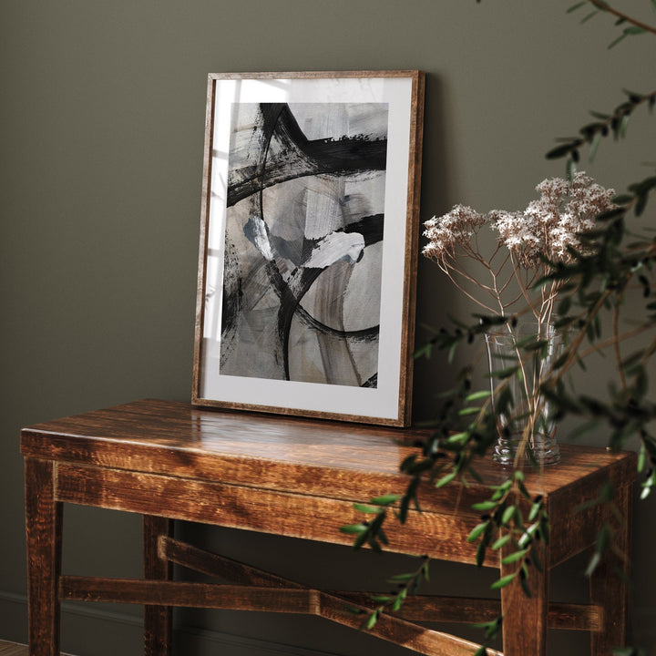 Sao Miguel Map | Black & Grey Abstract Painting Map of Sao Miguel Wall Art Print | Sao Miguel Traval Poster