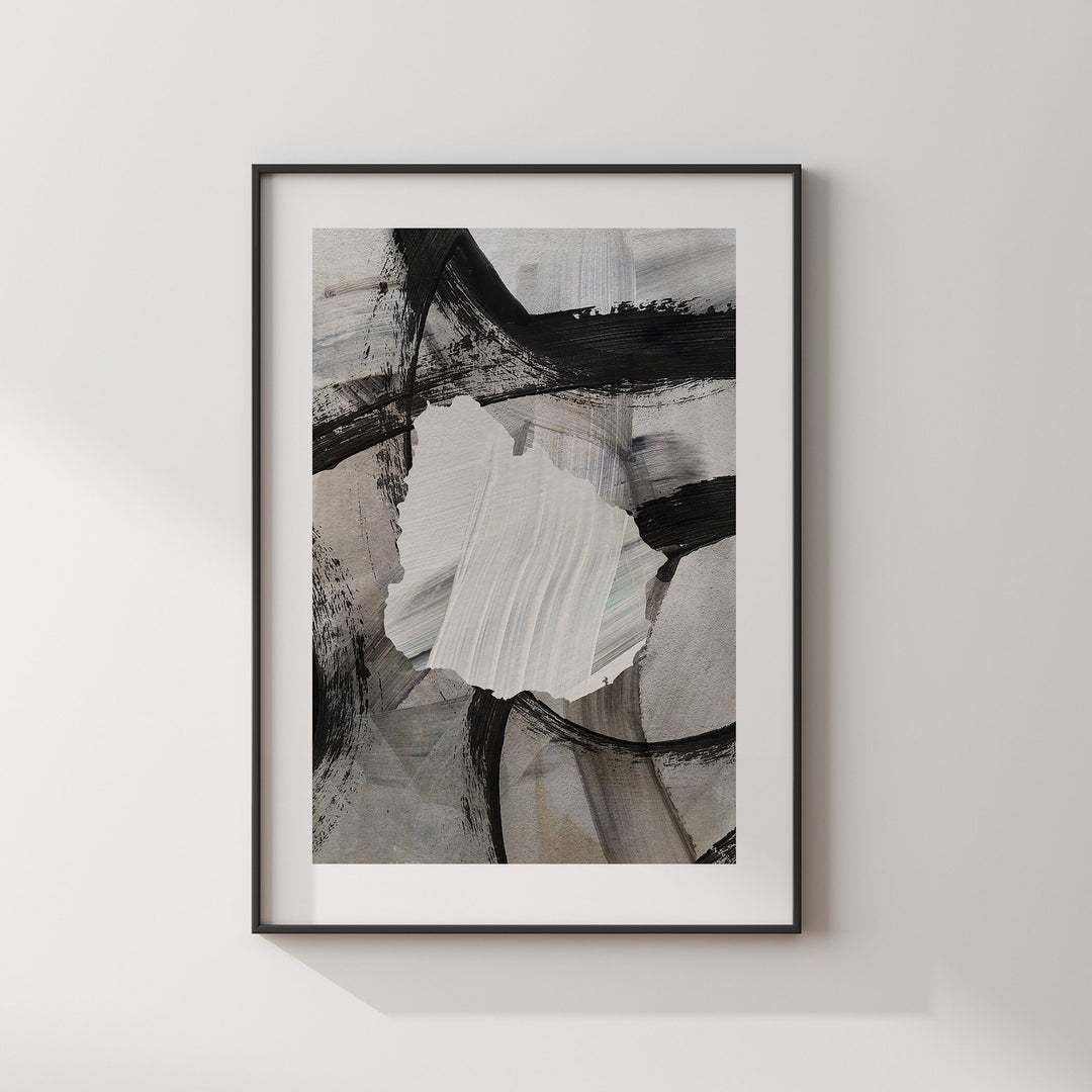 Uruguay Map | Black Grey Abstract Painting Map of Uruguay Wall Art Print | Uruguay Traval Poster