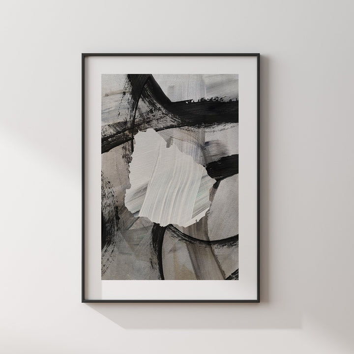 Uruguay Map | Black Grey Abstract Painting Map of Uruguay Wall Art Print | Uruguay Traval Poster