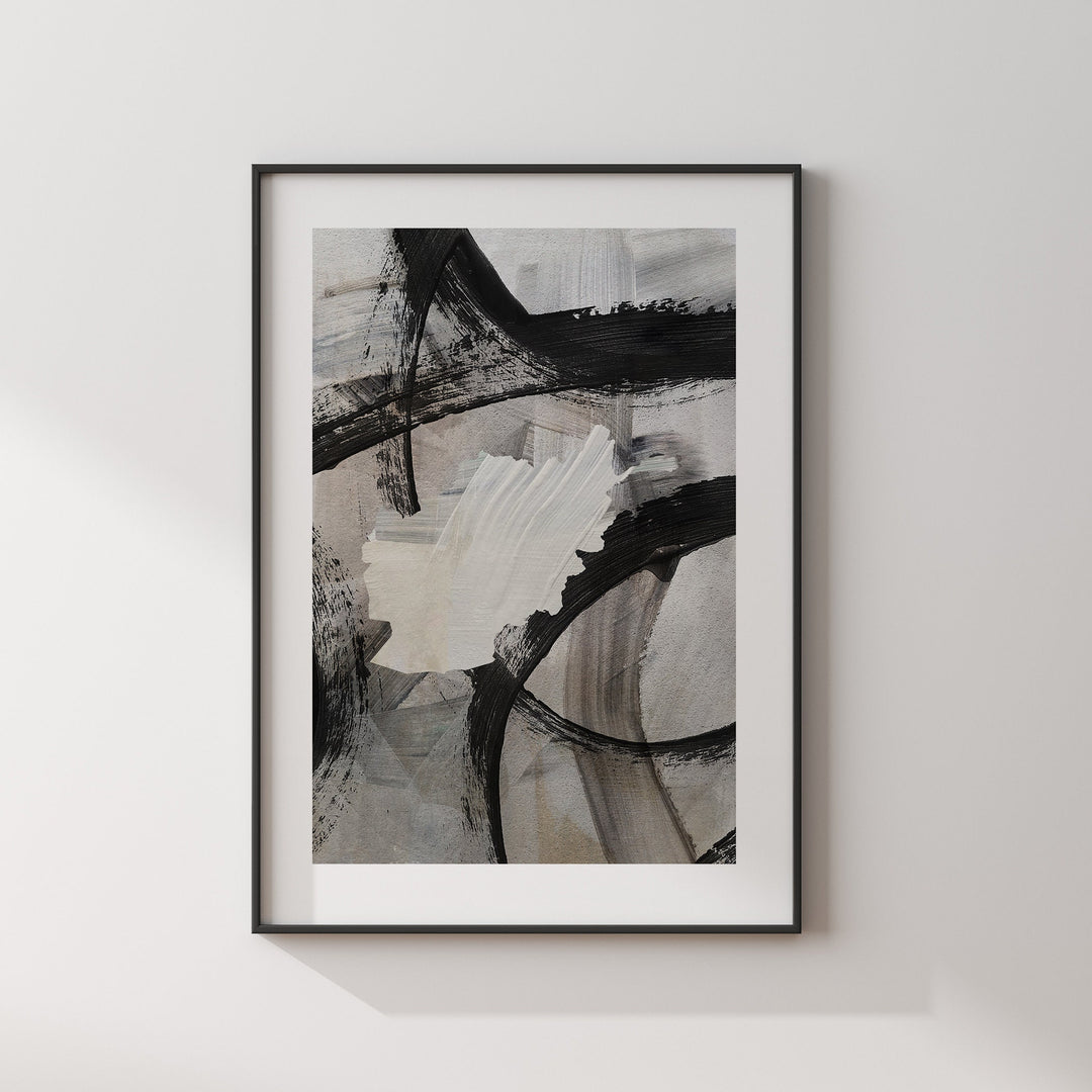Afghanistan Map | Black & Grey Abstract Painting Map of Afghanistan Wall Art Print | Afghanistan Traval Poster
