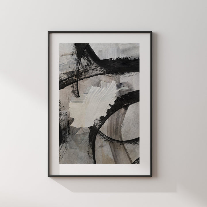 Afghanistan Map | Black & Grey Abstract Painting Map of Afghanistan Wall Art Print | Afghanistan Traval Poster