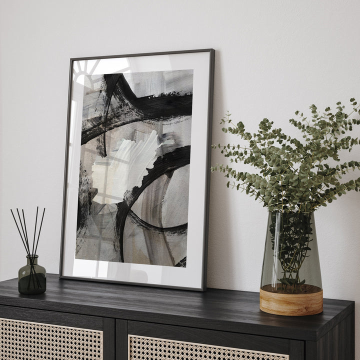 Afghanistan Map | Black & Grey Abstract Painting Map of Afghanistan Wall Art Print | Afghanistan Traval Poster