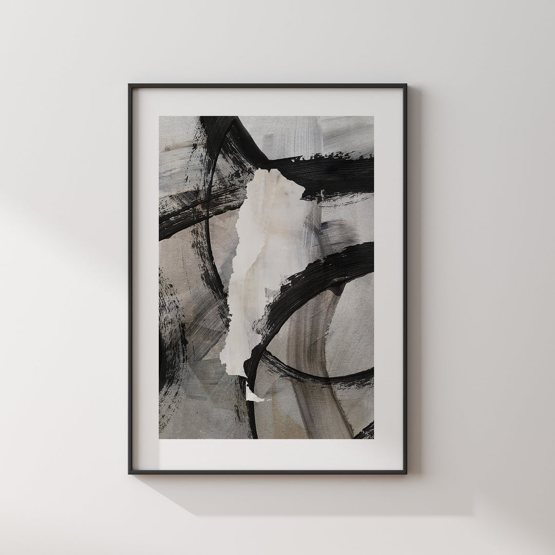 Argentina Map | Black & Grey Abstract Painting Map of Argentina Wall Art Print | Argentina Traval Poster