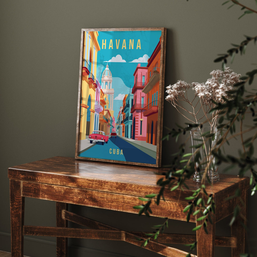 Havana Travel Print | Travel Poster Wall Art Print | Cuba