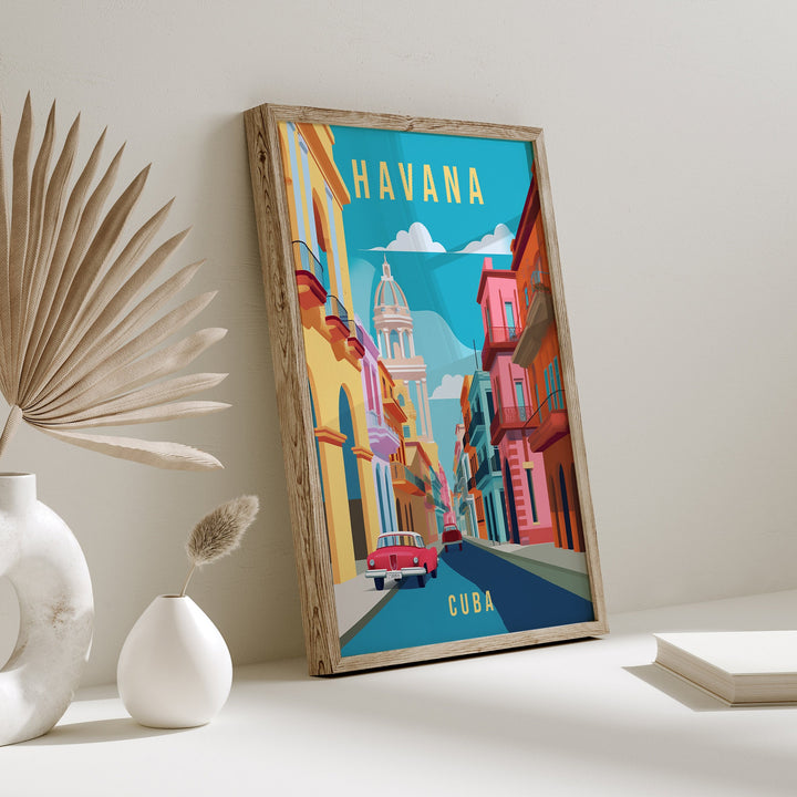 Havana Travel Print | Travel Poster Wall Art Print | Cuba