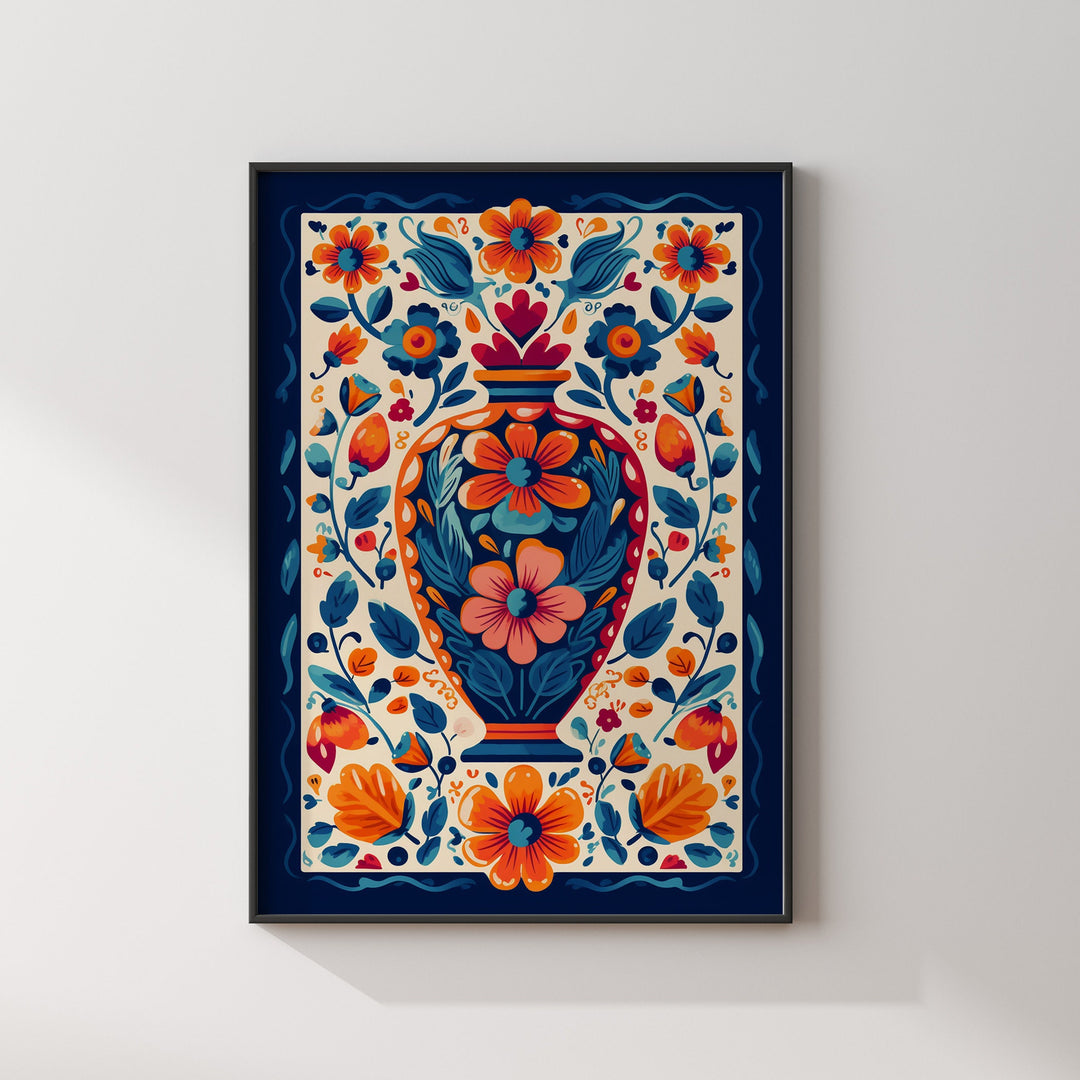 Mexican Wall Art | Talavera Pattern | Mexico Wall Art Print | Mexican Decor