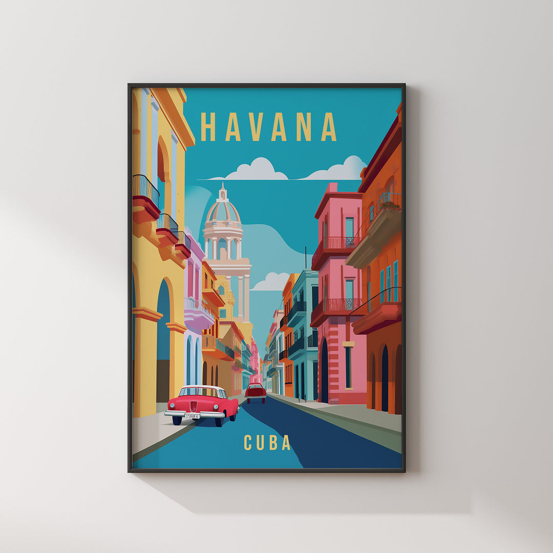 Havana Travel Print | Travel Poster Wall Art Print | Cuba
