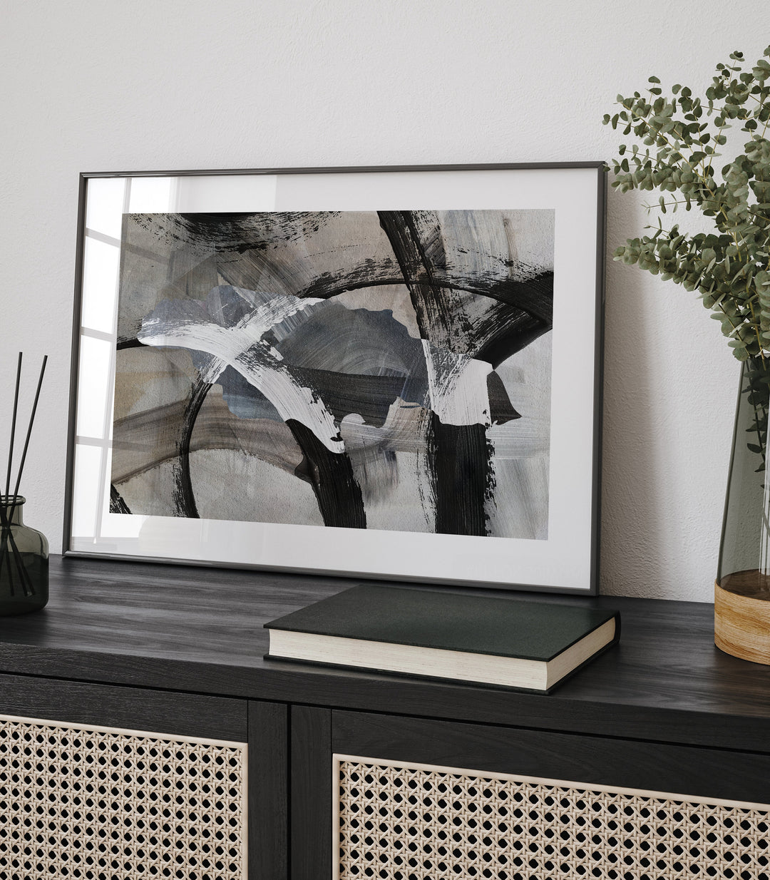 Jamaica Map | Black & Grey Abstract Painting Map of Jamaica Wall Art Print | Jamaica Traval Poster