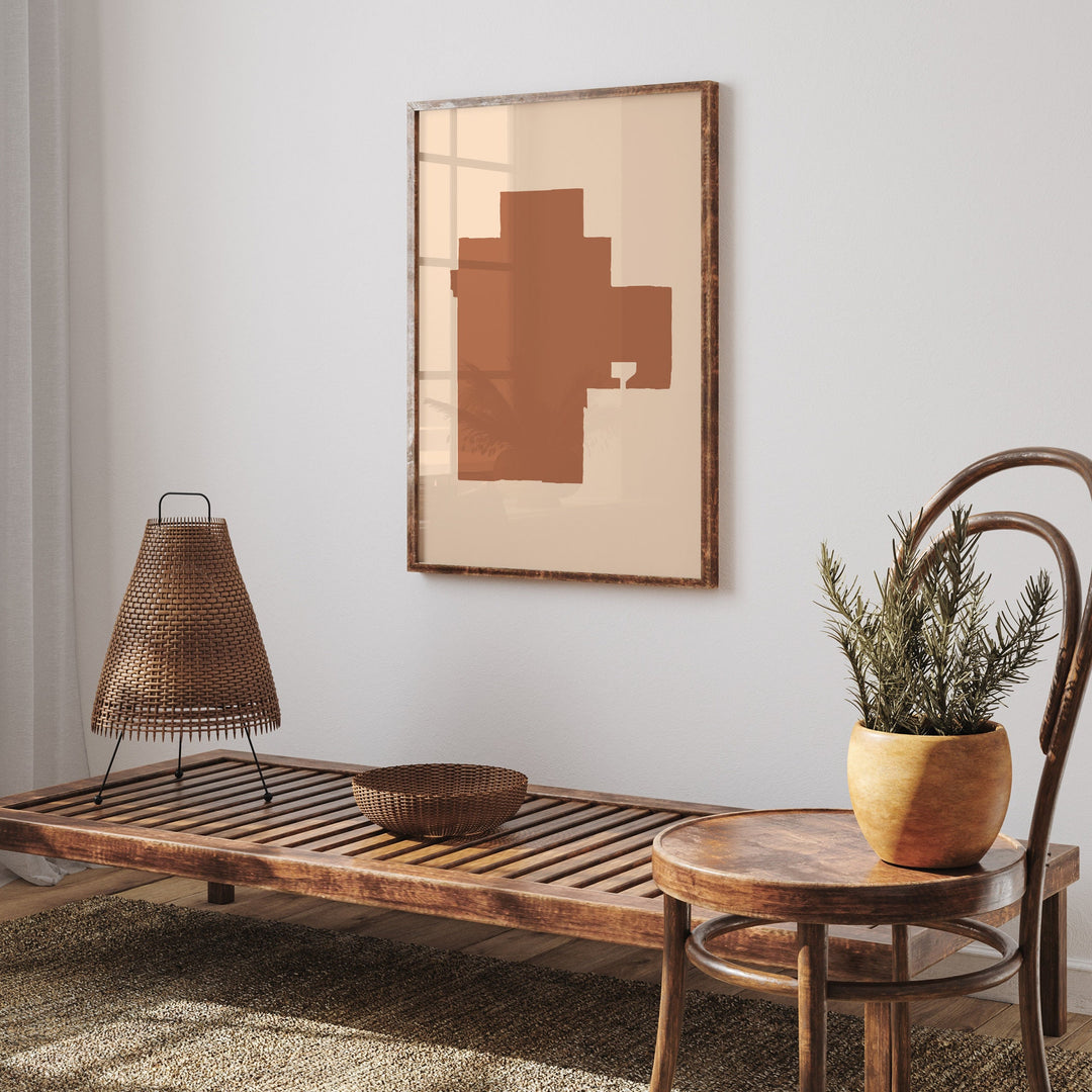 Lakefield Map Boho Wall Art Print Mid Century Travel Poster | Minnesota | USA | United States of America