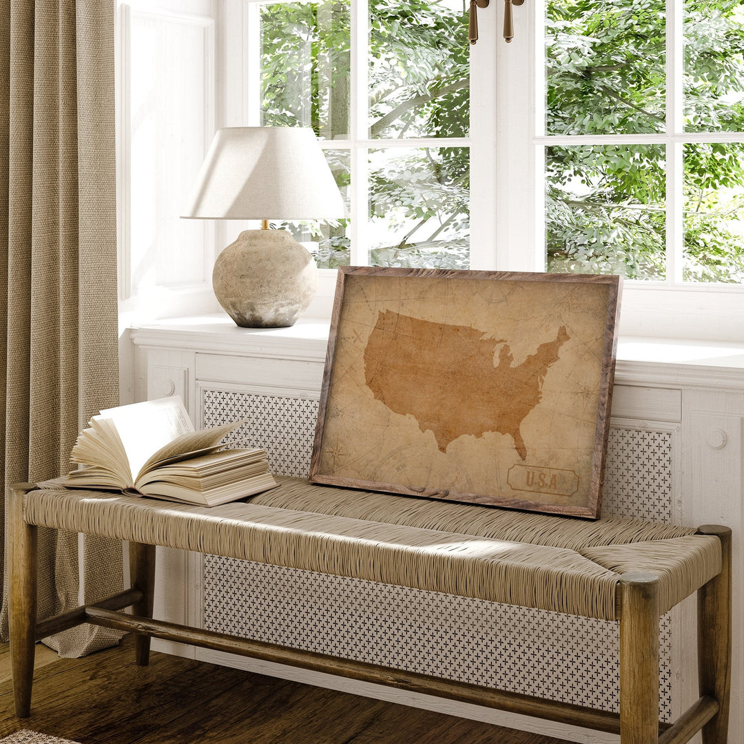 Vintage United States of America Map Wall Art Print | USA | US
