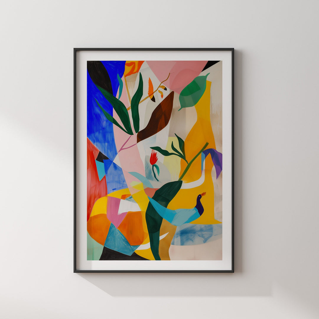 Vibrant Serenity Abstract Painting Wall Art Print | Modern Abstract Shapes Colourful Wall Art