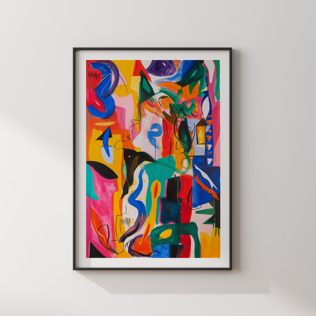 Vivid Whirlwind Abstract Painting Wall Art Print | Brazilian Art