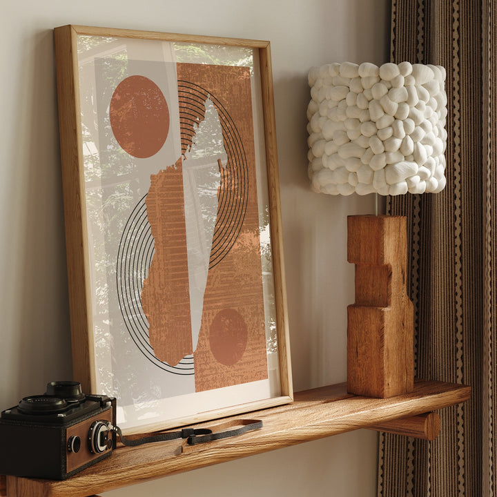 Madagascar Map Wall Art Print | Boho Mid Century