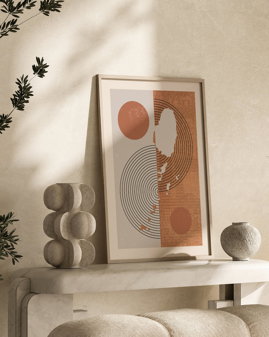 Saint Vincent and The Grenadnes Map Wall Art Print | Boho Mid Century