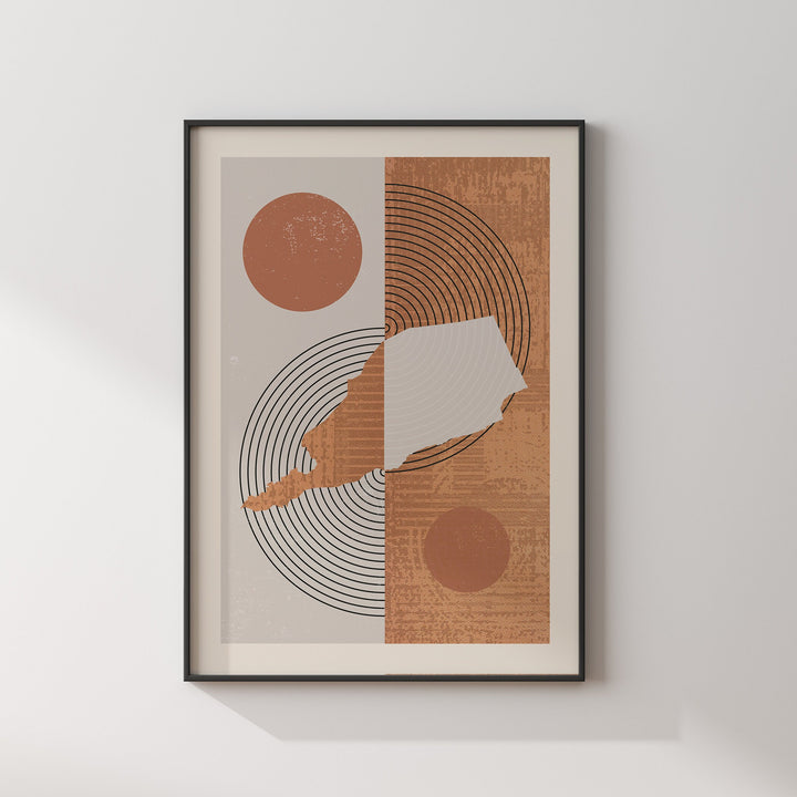 South Yemen Map Wall Art Print | Boho Mid Century