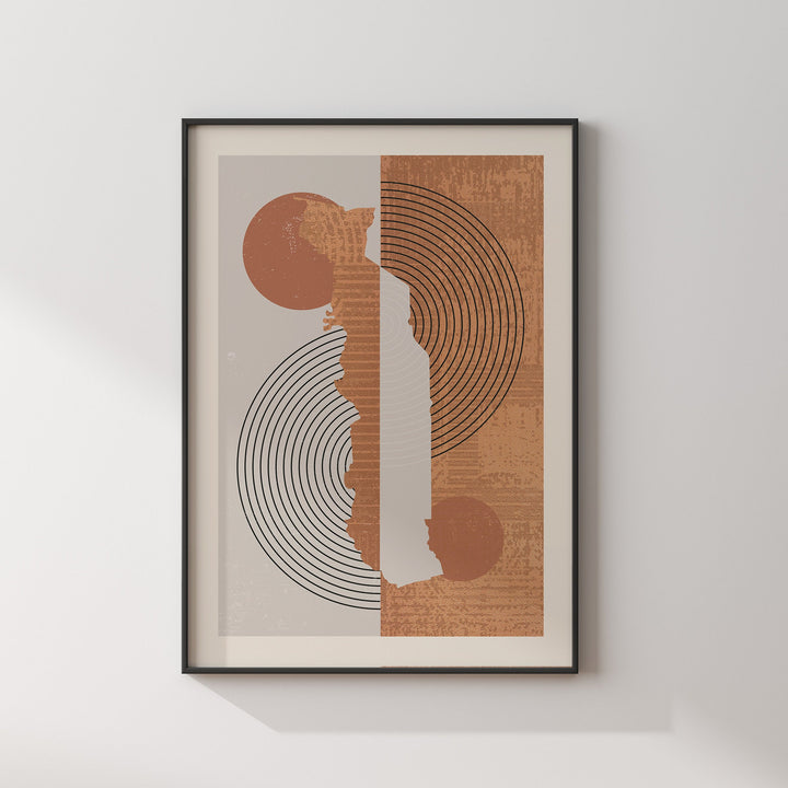 Togo Map Wall Art Print | Boho Mid Century