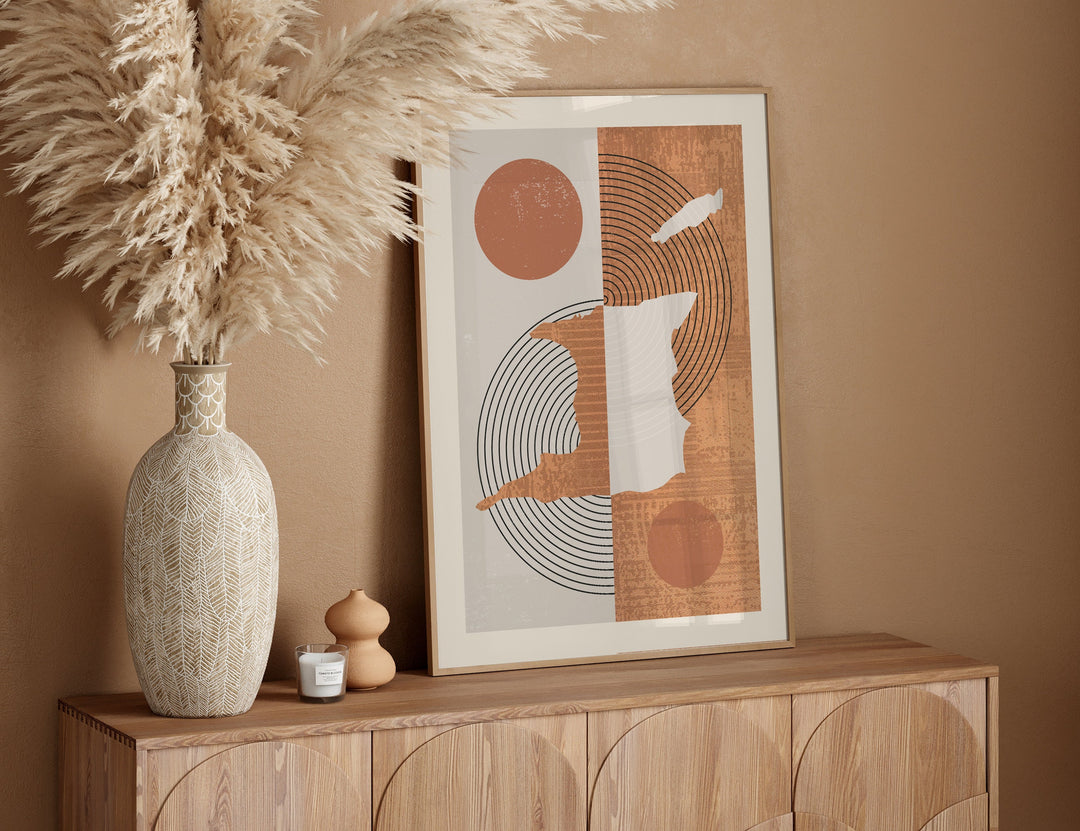 Trinidad and Tobago Map Wall Art Print | Boho Mid Century