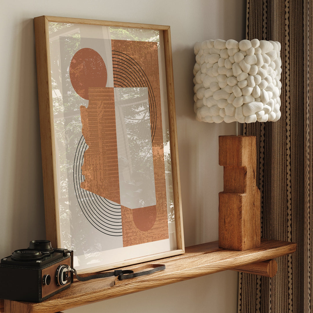 Arizona Map Wall Art Print | Boho Mid Century | USA | United States of America