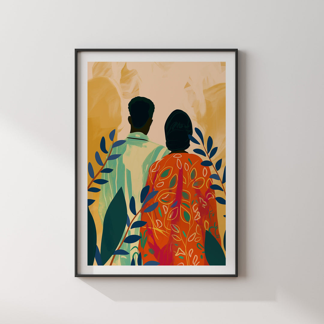 Somali Couple Wall Art Print | Traditional Somali Couple Wall Art | Somalia Travel Print