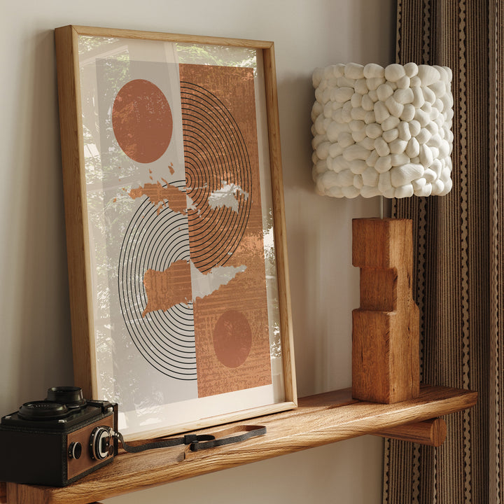 US Virgin Islands Map Wall Art Print | Boho Mid Century