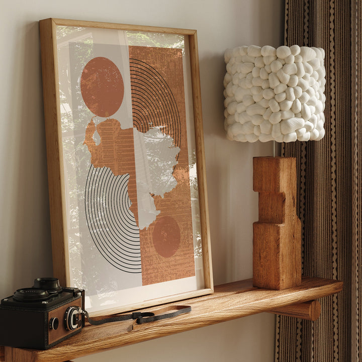 Venezuela Map Wall Art Print | Boho Mid Century