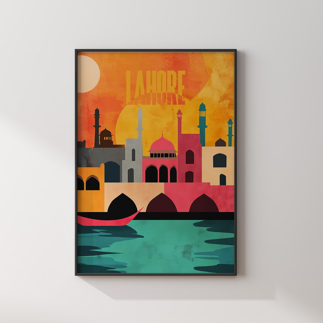 Lahore Skyline Wall Art Print | Pakistan Travel Poster