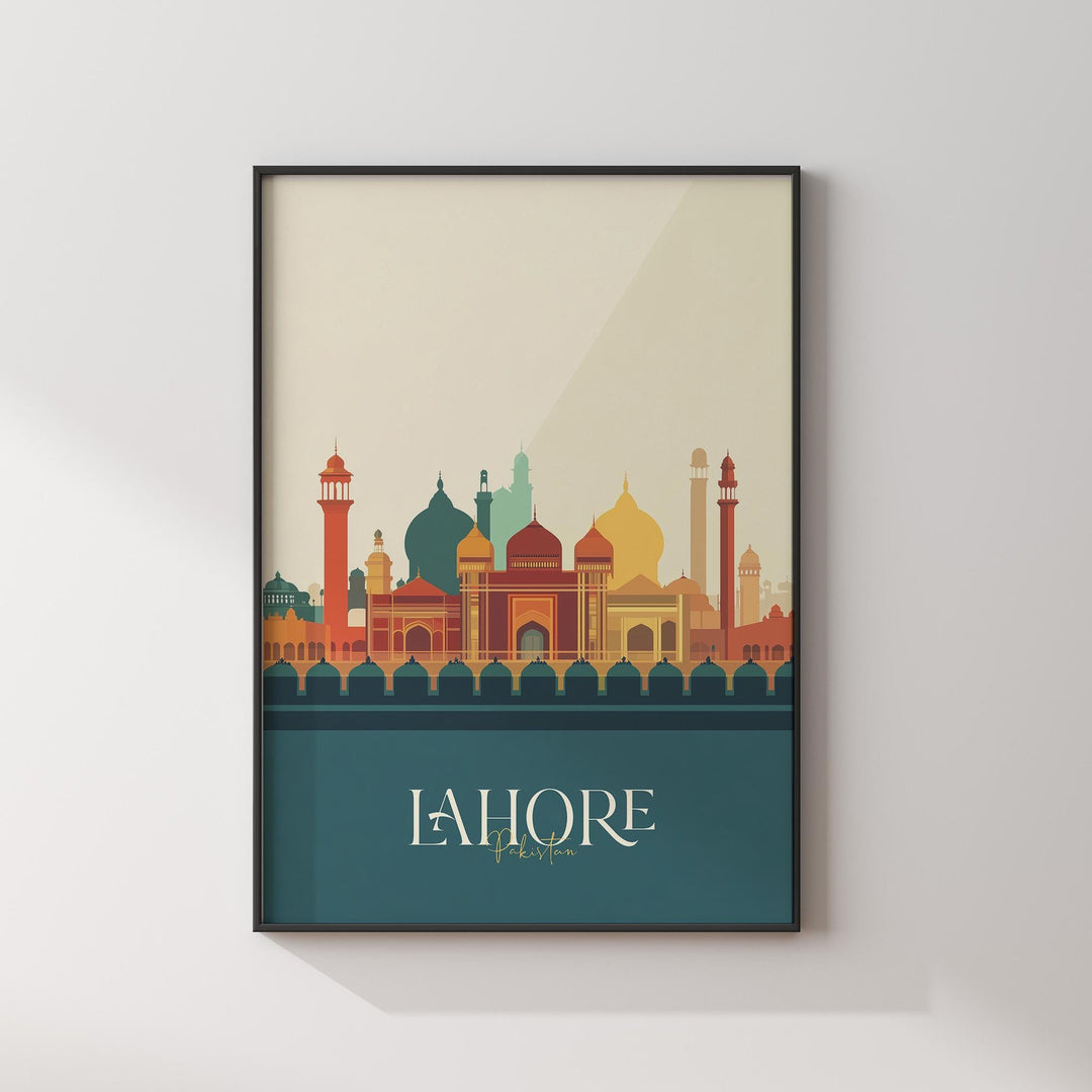 Lahore Skyline Wall Art Print | Pakistan | Travel Poster